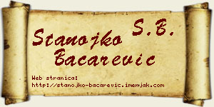 Stanojko Bačarević vizit kartica
